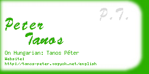 peter tanos business card