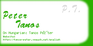 peter tanos business card